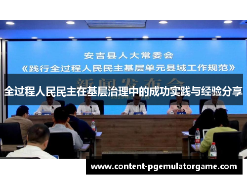 全过程人民民主在基层治理中的成功实践与经验分享
